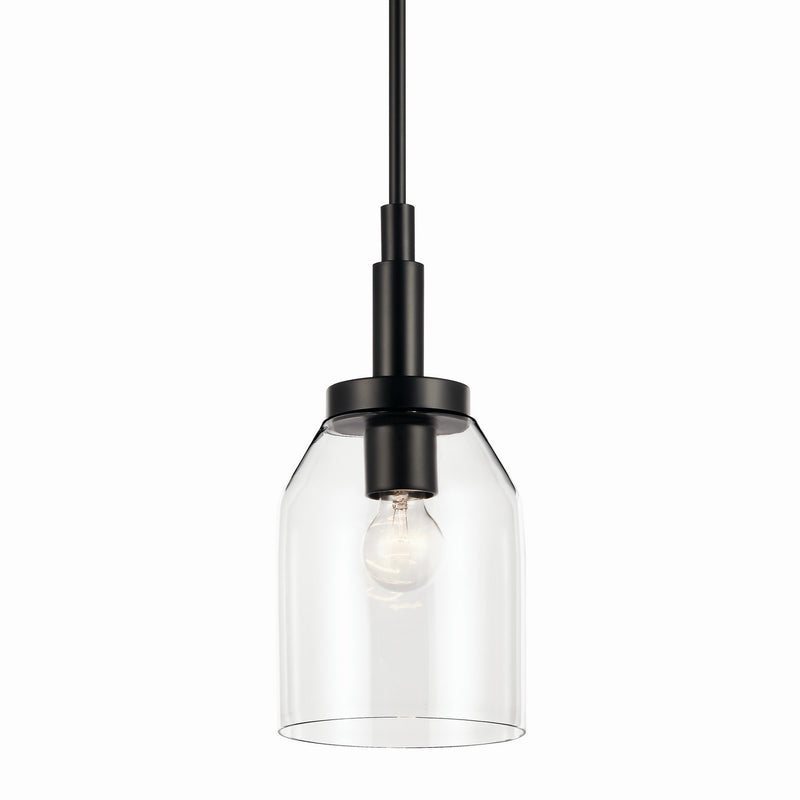 Kichler 52725BK One Light Mini Pendant, Black (2)