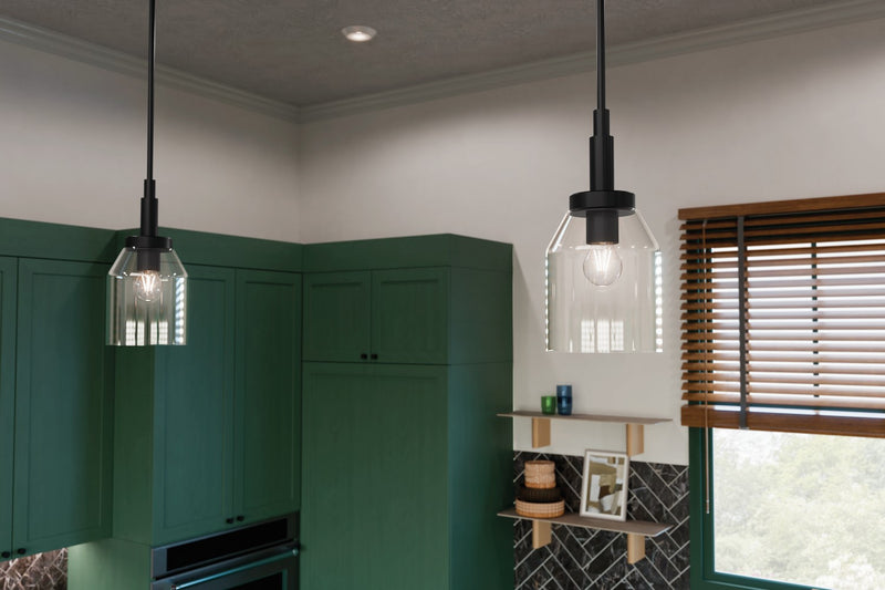 Kichler 52725BK One Light Mini Pendant, Black (6)