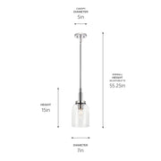 Kichler 52725CH One Light Mini Pendant, Chrome (5)
