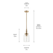 Kichler 52725CPZ One Light Mini Pendant, Champagne Bronze (5)