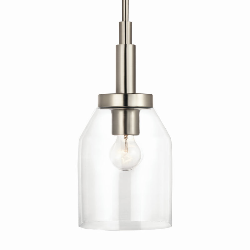 Kichler 52725NI One Light Mini Pendant, Brushed Nickel (4)