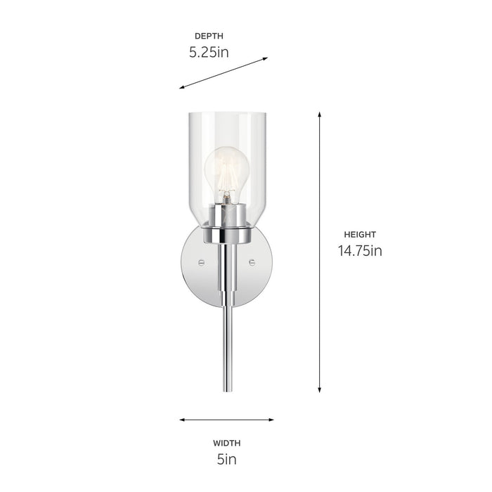 Kichler 55183CH One Light Wall Sconce, Chrome (5)
