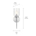 Kichler 55183CH One Light Wall Sconce, Chrome (5)