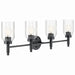 Kichler 55186BK Four Light Vanity, Black (2)