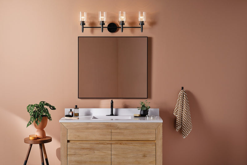 Kichler 55186BK Four Light Vanity, Black (5)