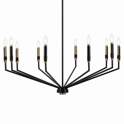 Kichler 52348BK Ten Light Chandelier, Black (2)