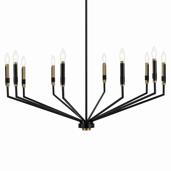 Kichler 52348BK Ten Light Chandelier, Black (2)