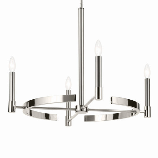 Kichler 52426PN Four Light Chandelier, Polished Nickel (2)
