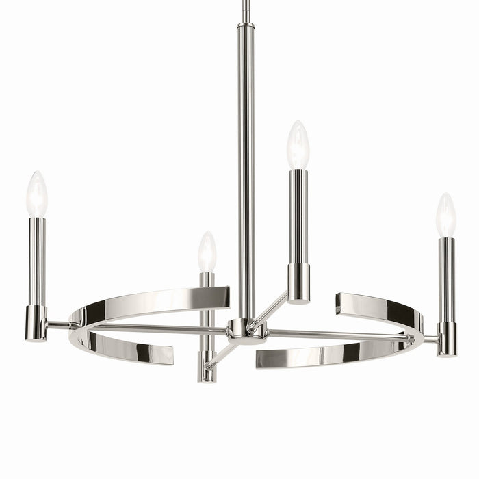 Kichler 52426PN Four Light Chandelier, Polished Nickel (2)