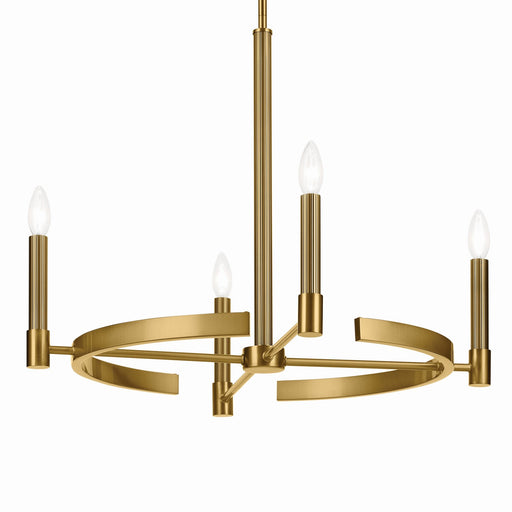 Kichler 52426BNB Four Light Chandelier, Brushed Natural Brass (2)