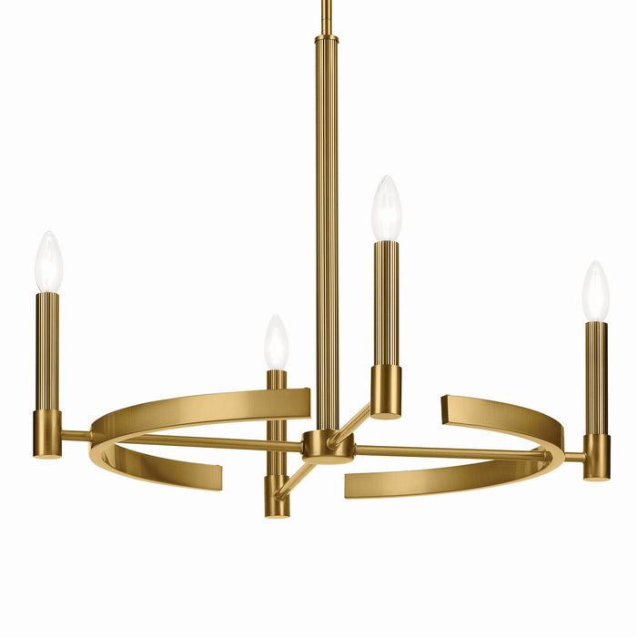Kichler 52426BNB Four Light Chandelier, Brushed Natural Brass (2)