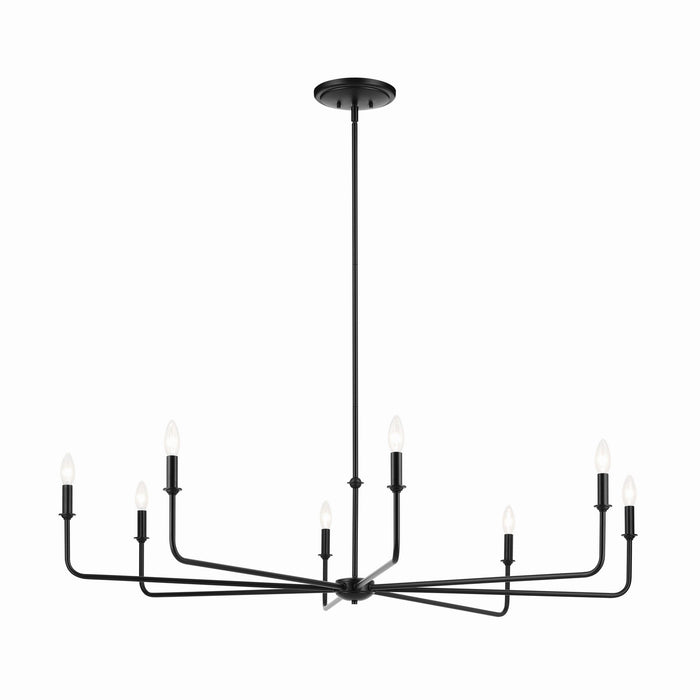 Kichler 52521BK Eight Light Chandelier, Black (2)