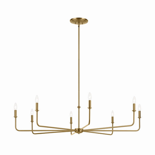 Kichler 52521BNB Eight Light Chandelier, Brushed Natural Brass (2)