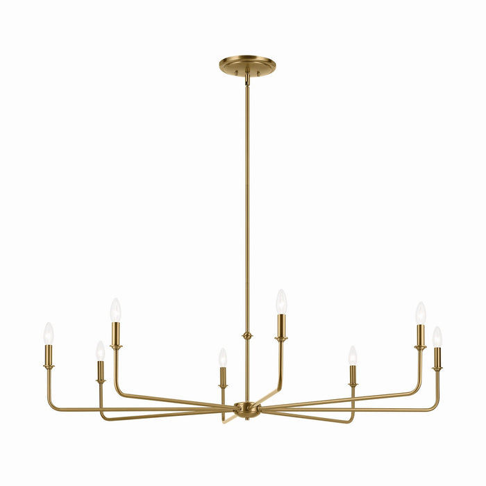 Kichler 52521BNB Eight Light Chandelier, Brushed Natural Brass (2)