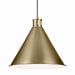 Kichler 52177NBR One Light Pendant, Natural Brass (2)