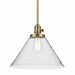 Kichler 43905NBR One Light Pendant, Natural Brass (2)