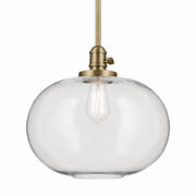 Kichler 43911NBR One Light Pendant, Natural Brass (2)