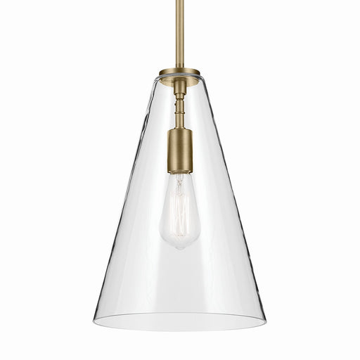 Kichler 42199NBR One Light Pendant, Natural Brass (2)