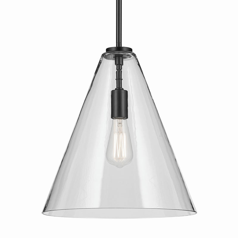 Kichler 42200BK One Light Pendant, Black (2)