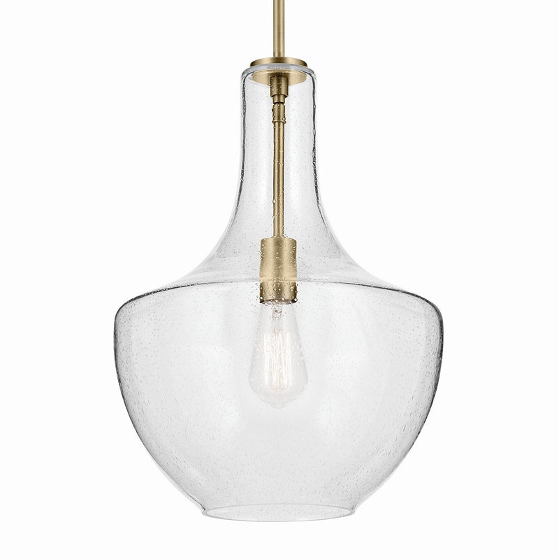 Kichler 42046NBRCS One Light Pendant, Natural Brass (2)
