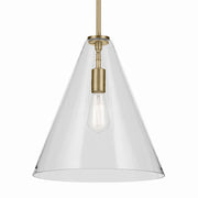 Kichler 42200NBR One Light Pendant, Natural Brass (2)