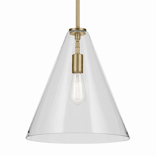 Kichler 42200NBR One Light Pendant, Natural Brass (2)