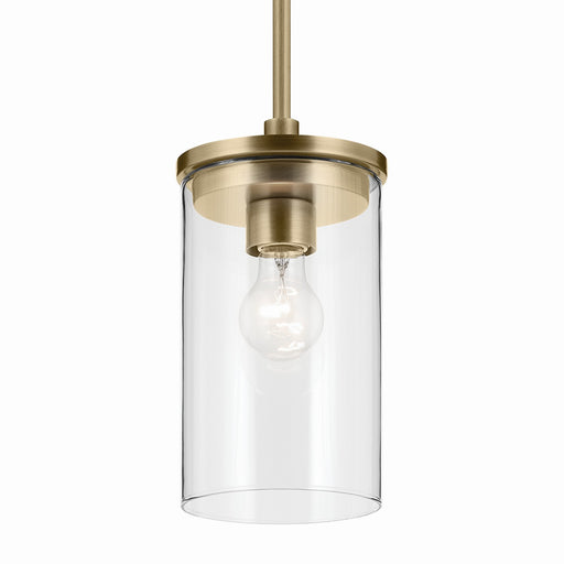 Kichler 43996NBR One Light Mini Pendant, Natural Brass (2)