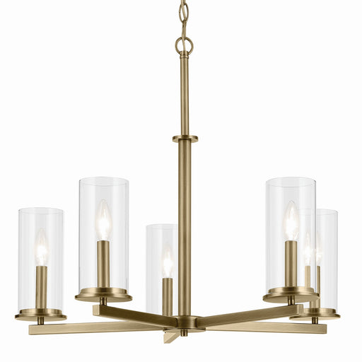 Kichler 43999NBR Five Light Chandelier, Natural Brass (2)