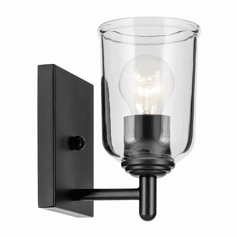 Kichler 45572BKCLR One Light Wall Sconce, Black (2)