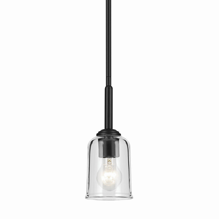 Kichler 43674BKCLR One Light Mini Pendant, Black (2)