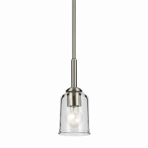 Kichler 43674NICLR One Light Mini Pendant, Brushed Nickel (2)