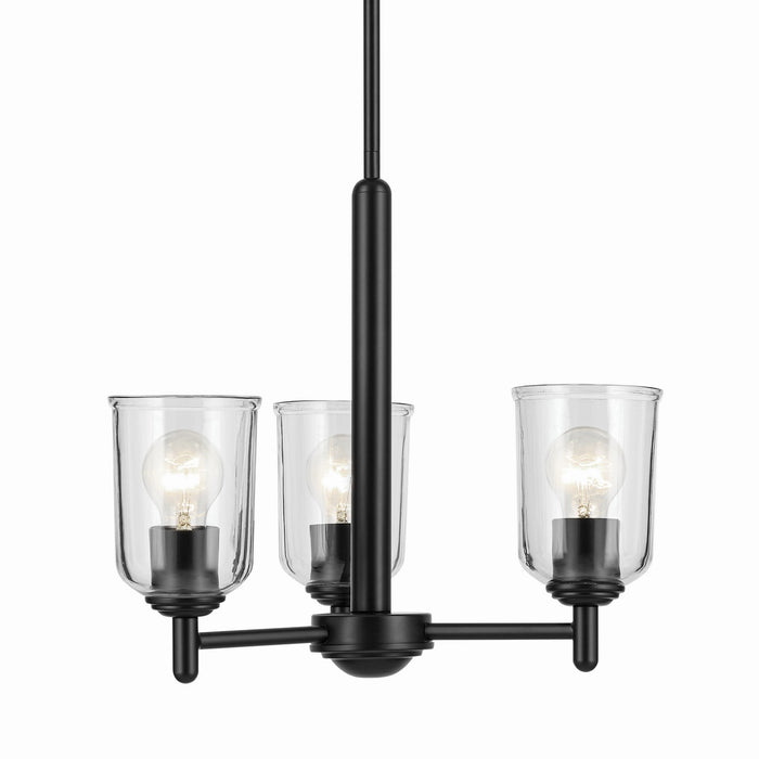 Kichler 43670BKCLR Three Light Mini Chandelier, Black (2)