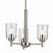 Kichler 43670NICLR Three Light Mini Chandelier, Brushed Nickel (2)
