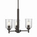 Kichler 43670OZCLR Three Light Mini Chandelier, Olde Bronze (2)