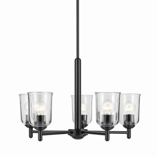 Kichler 43671BKCLR Five Light Chandelier, Black (2)