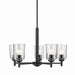 Kichler 43671BKCLR Five Light Chandelier, Black (2)