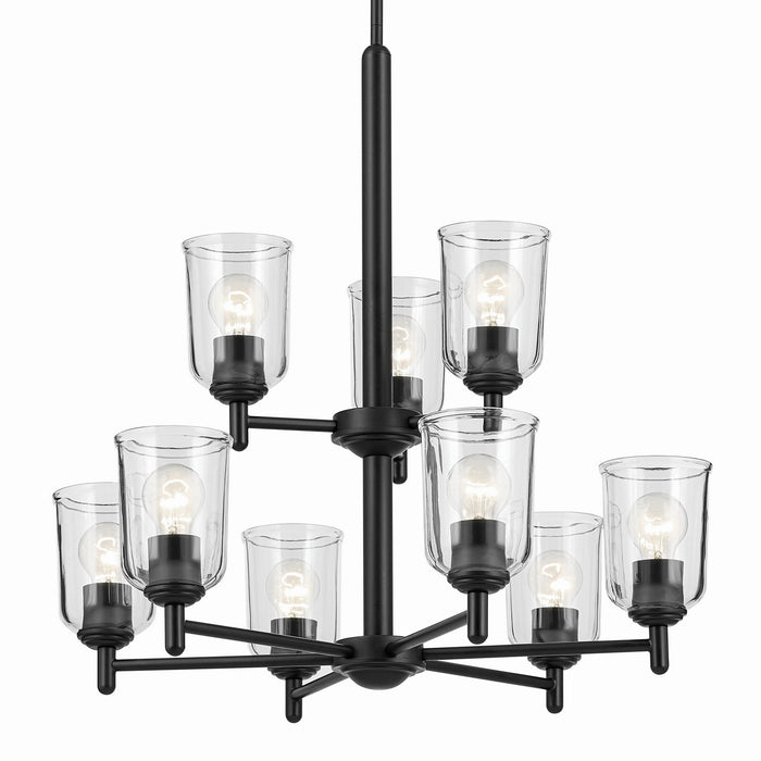 Kichler 43672BKCLR Nine Light Chandelier, Black (2)