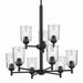 Kichler 43672BKCLR Nine Light Chandelier, Black (2)