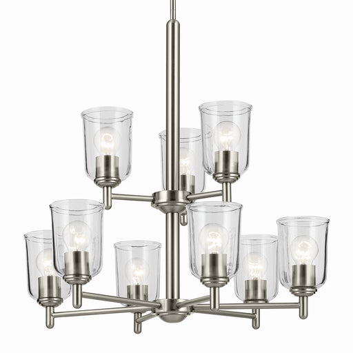 Kichler 43672NICLR Nine Light Chandelier, Brushed Nickel (2)