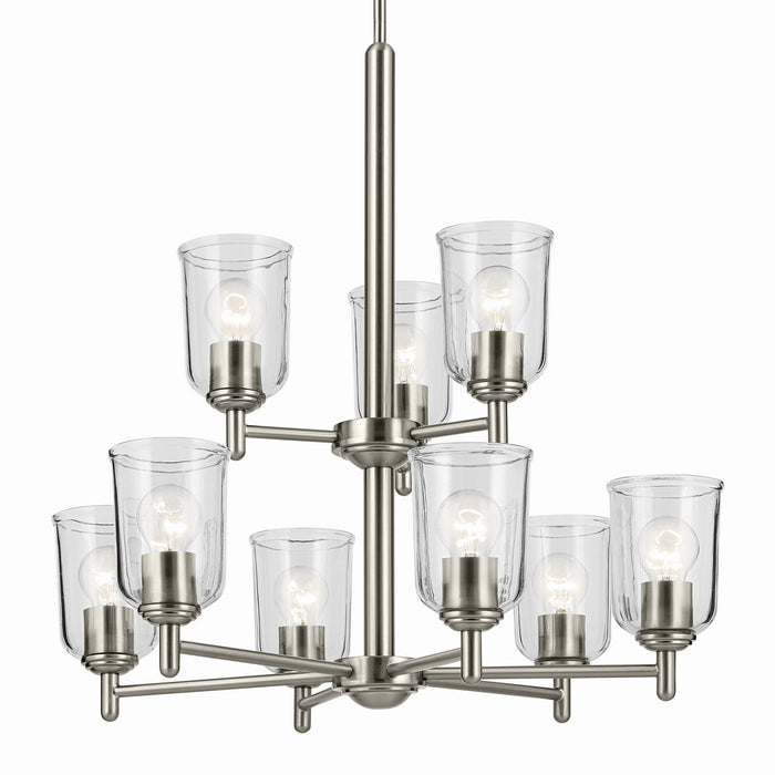 Kichler 43672NICLR Nine Light Chandelier, Brushed Nickel (2)