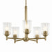 Kichler 43671NBRCLR Five Light Chandelier, Natural Brass (2)
