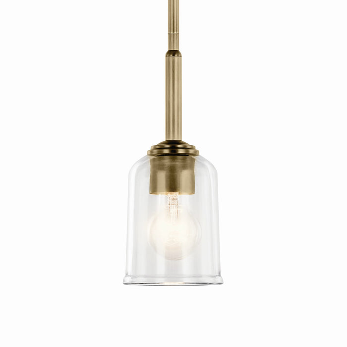 Kichler 43674NBRCLR One Light Mini Pendant, Natural Brass (2)