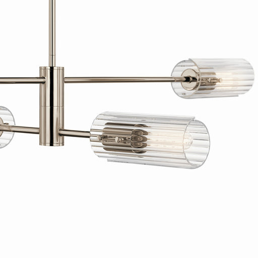 Kichler 52681PN Four Light Linear Chandelier, Polished Nickel (2)