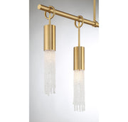 Savoy House 1-1365-5-322 Five Light Linear Chandelier, Warm Brass (6)