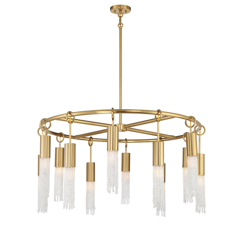 Savoy House 1-1367-12-322 12 Light Chandelier, Warm Brass (3)