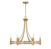 Savoy House 1-2053-6-322 Six Light Chandelier, Warm Brass (2)