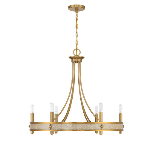 Savoy House 1-2053-6-322 Six Light Chandelier, Warm Brass (2)
