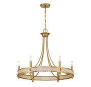 Savoy House 1-2053-6-322 Six Light Chandelier, Warm Brass (3)