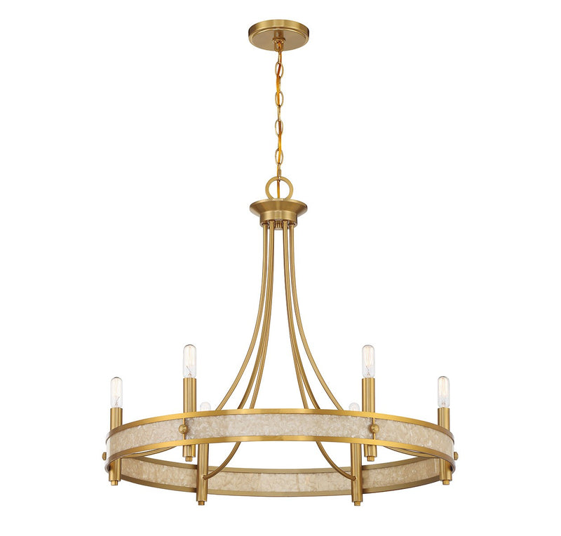 Savoy House 1-2053-6-322 Six Light Chandelier, Warm Brass (3)