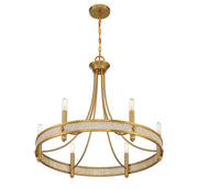 Savoy House 1-2053-6-322 Six Light Chandelier, Warm Brass (4)